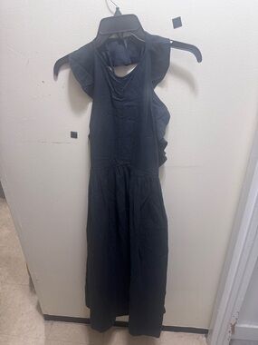Ulla Johnson Black Ruffle-Shoulder Maxi Dress size 4